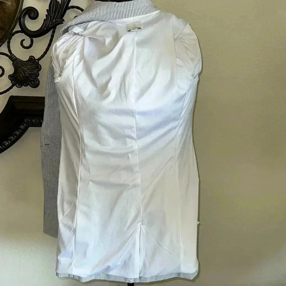 Joie Women’s blue White Striped Seersucker Blazer Jacket Size Small 4 NEW!! - Picture 12 of 15